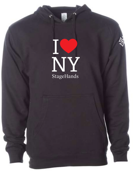 I LOVE NY STAGEHANDS HOODY