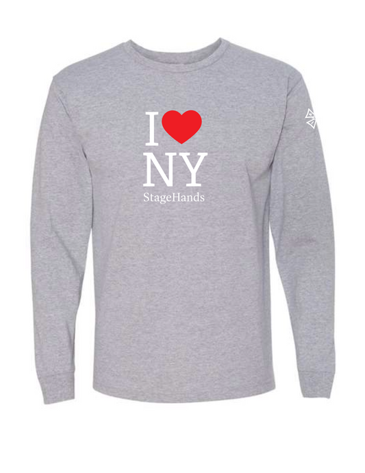 I LOVE NY STAGEHANDS LONGSLEEVE TEE