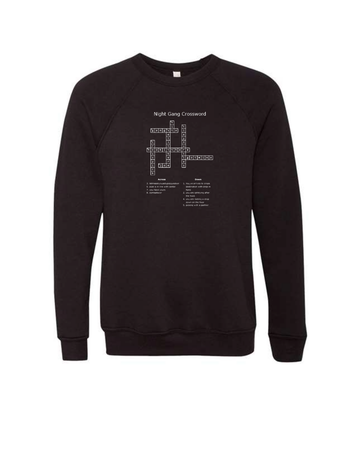 Crossword Filled Nightgang Crewneck