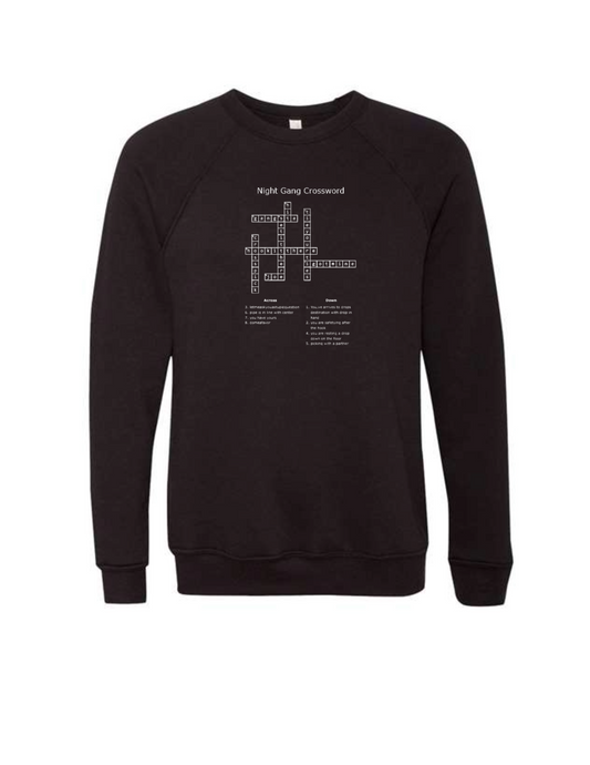 Crossword Filled Nightgang Crewneck