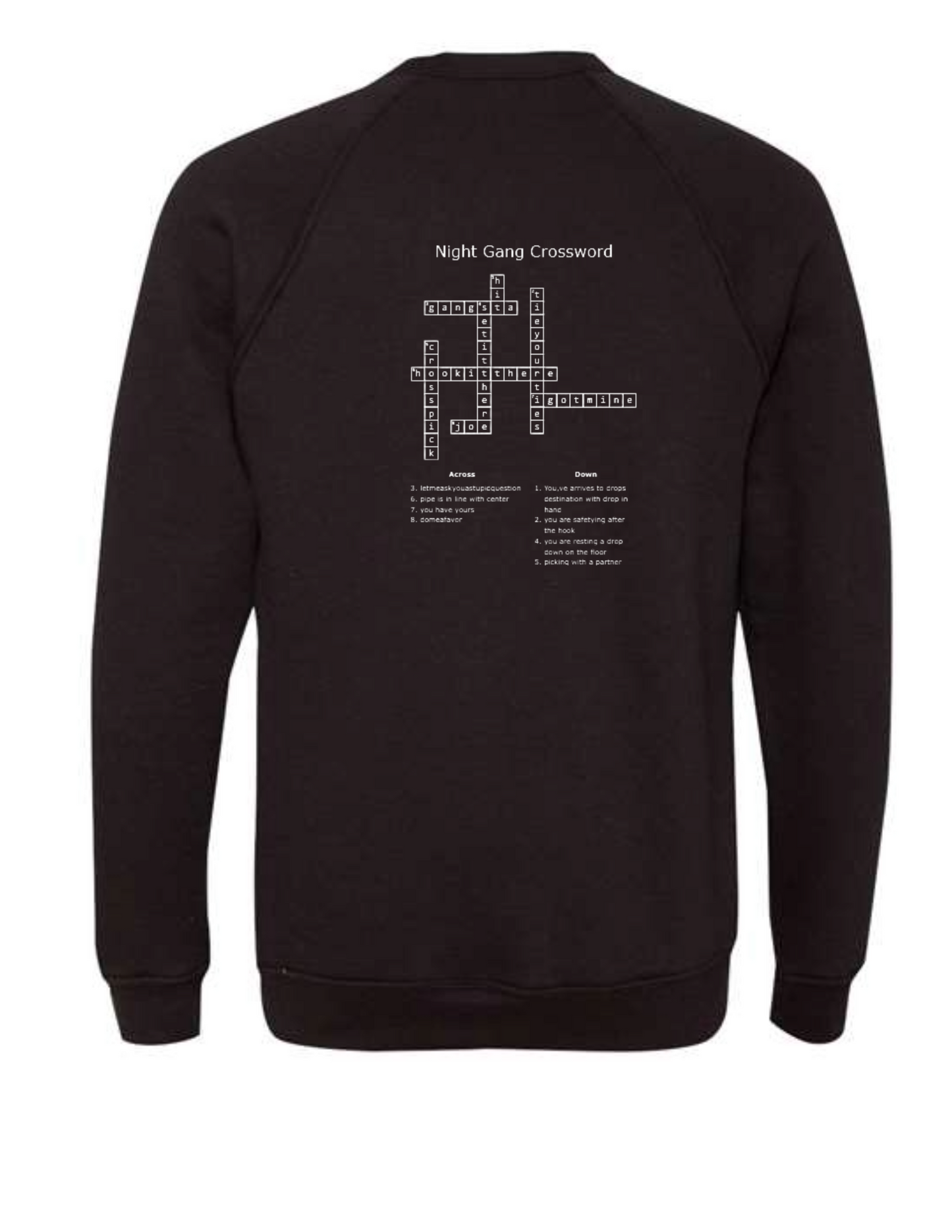 Crossword Filled Nightgang Crewneck